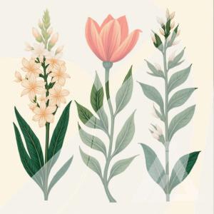 Arte Botánico de Flores para Decoración y Regalo