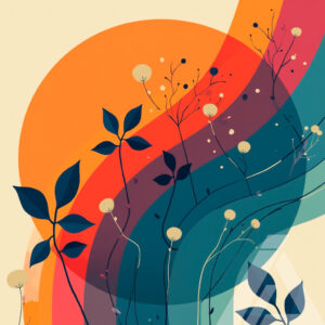 Diseño Floral Minimalista - Decoración Contemporánea de Pared