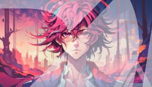 Ilustración de Anime con Fondo de Ciudad Apocalíptica