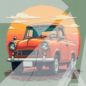 Ilustración de Camioneta Antigua