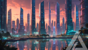 Atardecer en la Metrópolis del Futuro