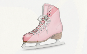 Bota Rosa de patinaje Retro