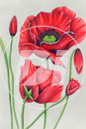Flores rojas di